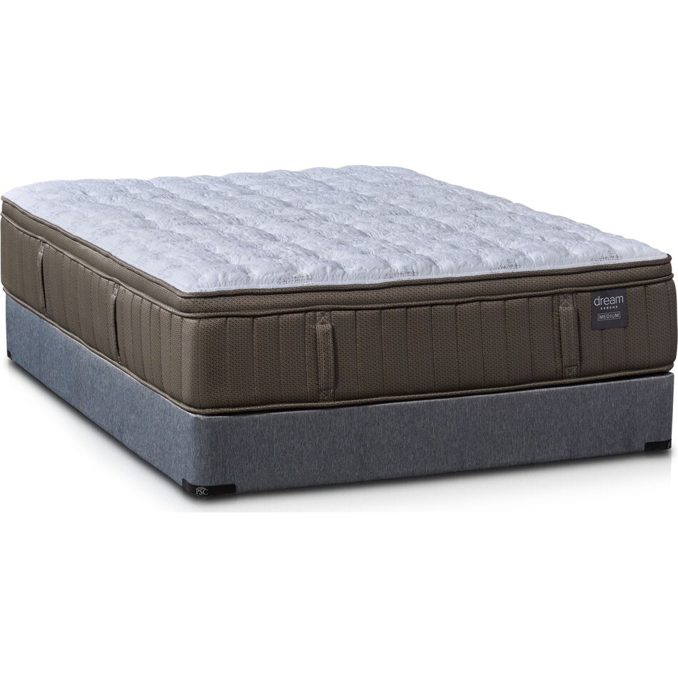 Dream Serene Medium Queen Mattress and LowProfile Split Foundation