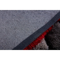 gray red area rug  x    