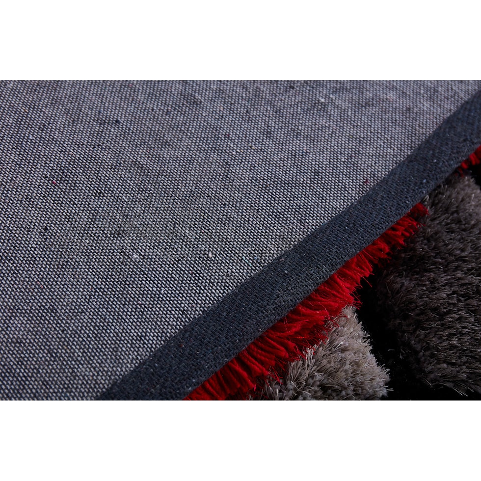 gray red area rug  x    