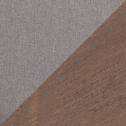 Zarina King Upholstered Platform Bed - Gray/Walnut Brown