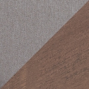 Zarina Queen Upholstered Platform Bed - Light Gray/Walnut Brown