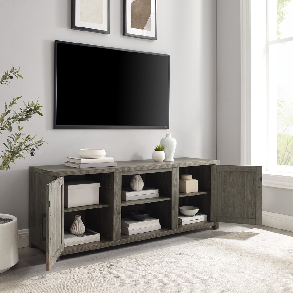 gray tv stand   