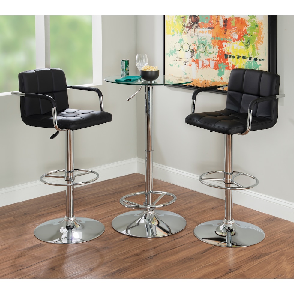 graydon black bar stool   