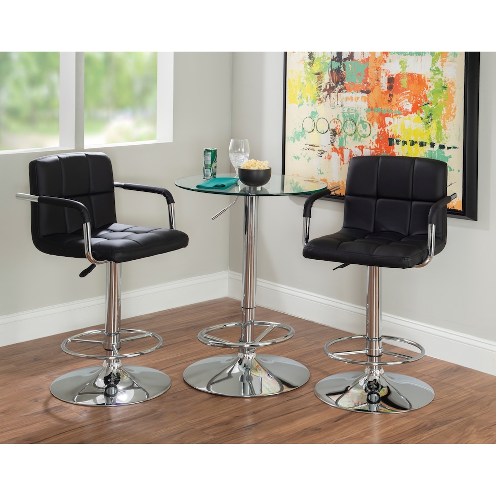 graydon black bar stool   