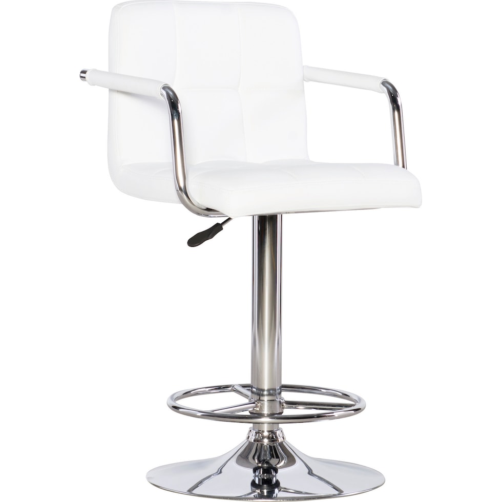 graydon white bar stool   