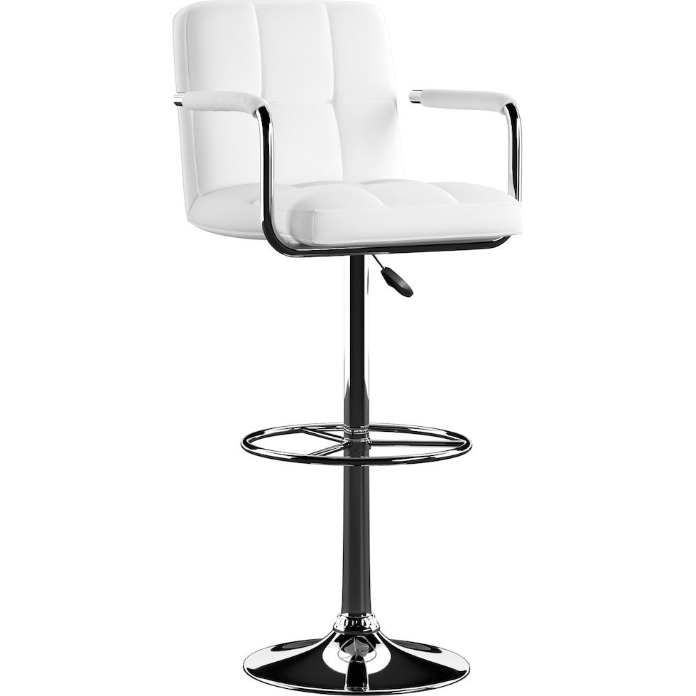 graydon white bar stool   