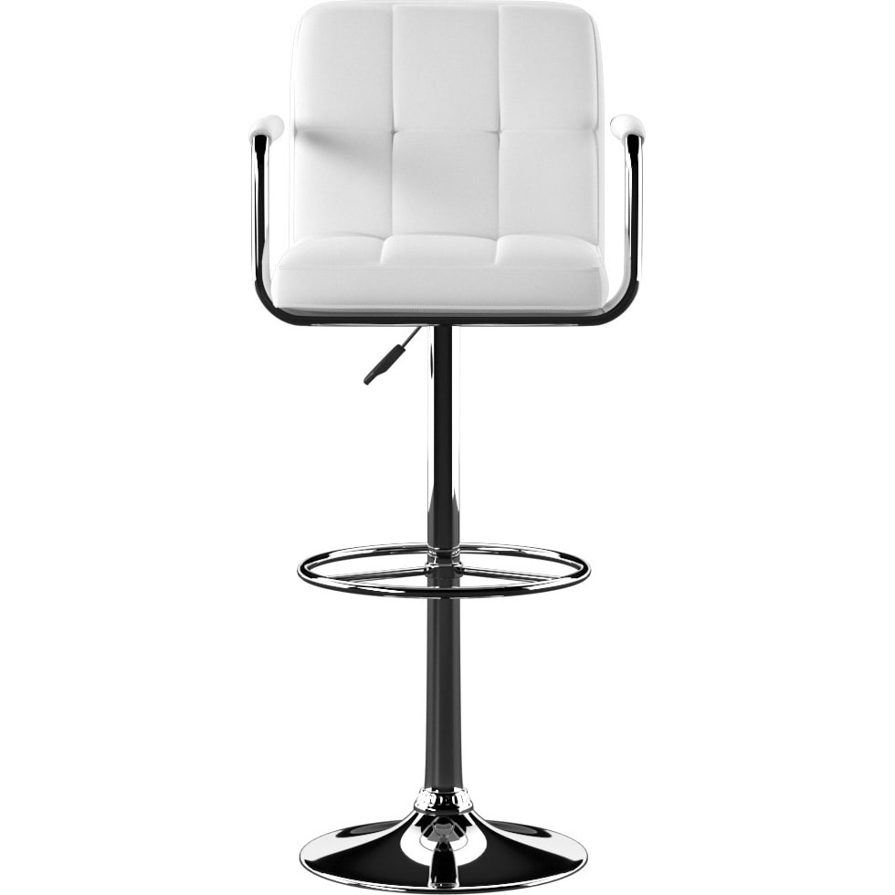 graydon white bar stool   