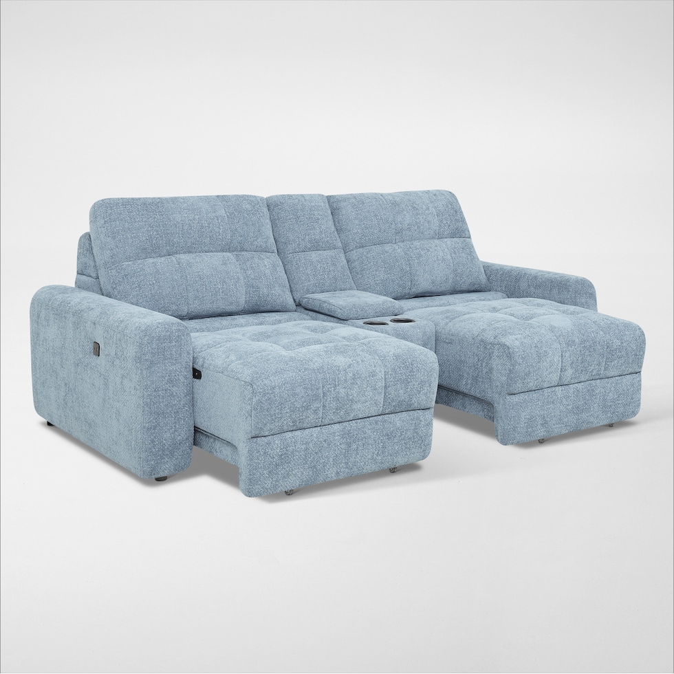 grayson blue sofa   