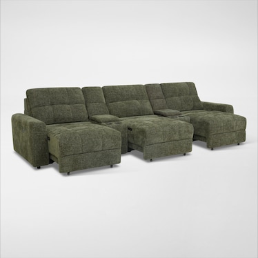 Grayson 5-Piece Power Extendable Sectional with Console