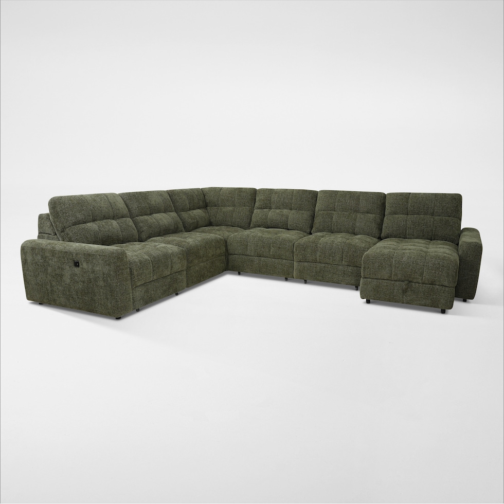grayson green sectional   