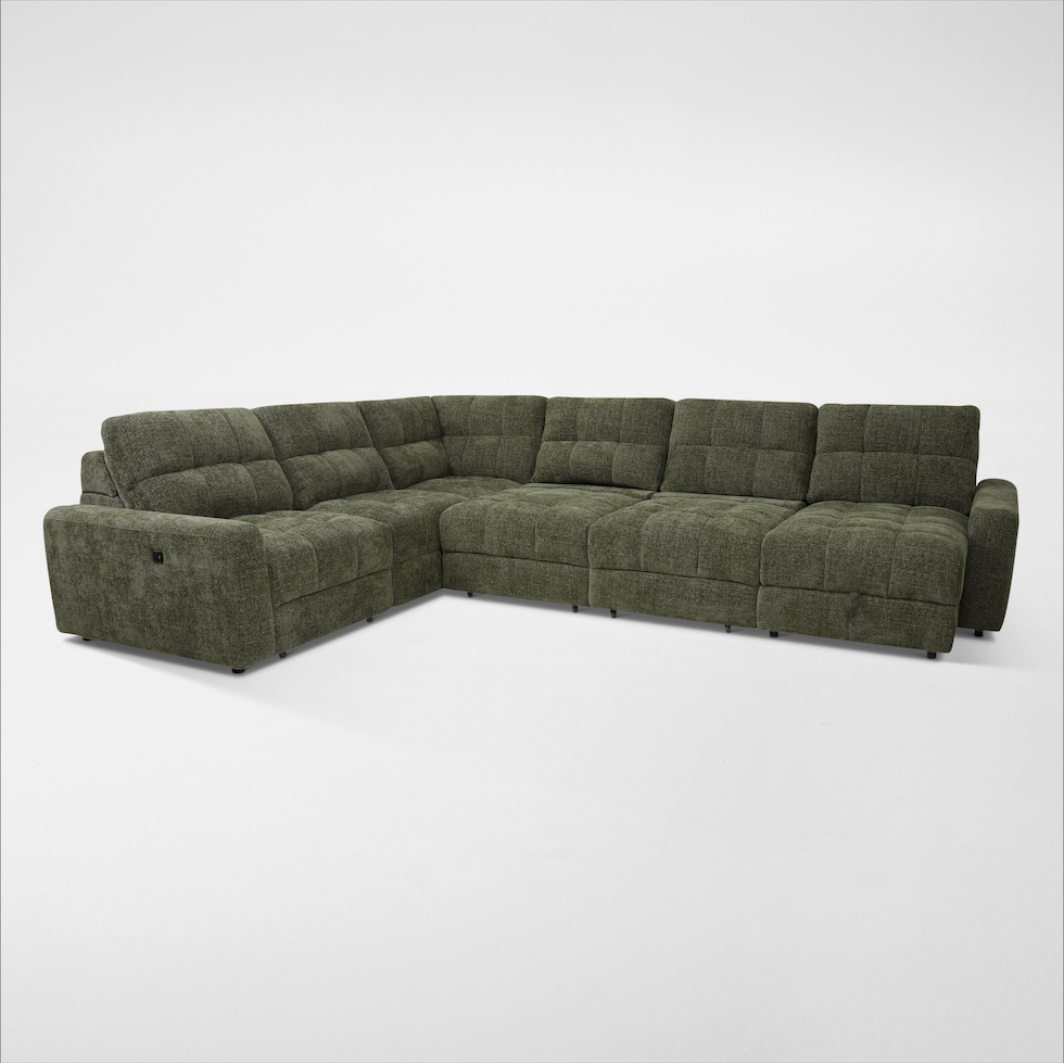 grayson green sectional   