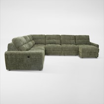 grayson green sectional   