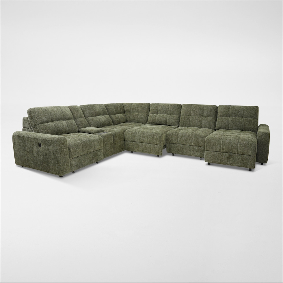 grayson green sectional   