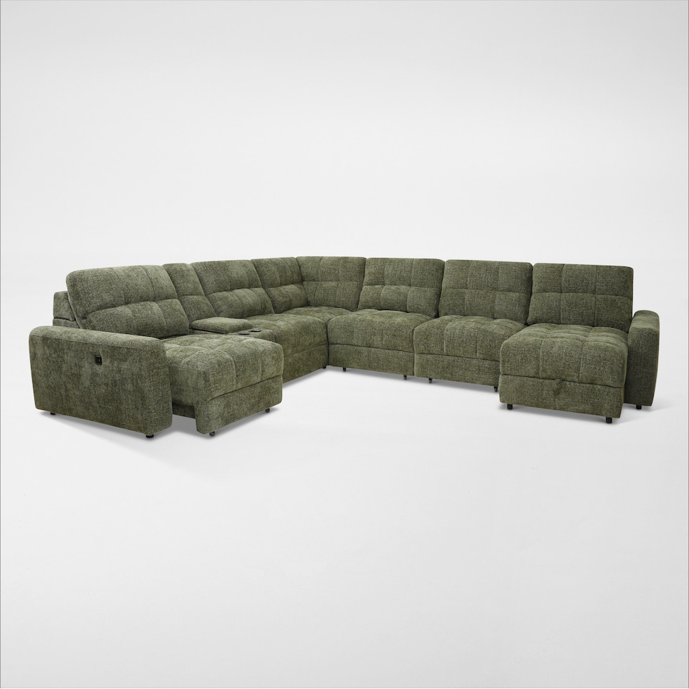 grayson green sectional   