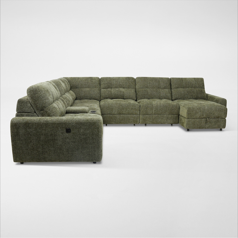 grayson green sectional   
