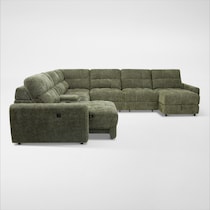 grayson green sectional   