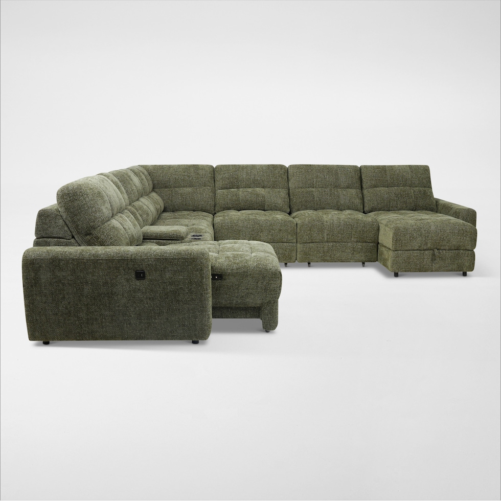 grayson green sectional   