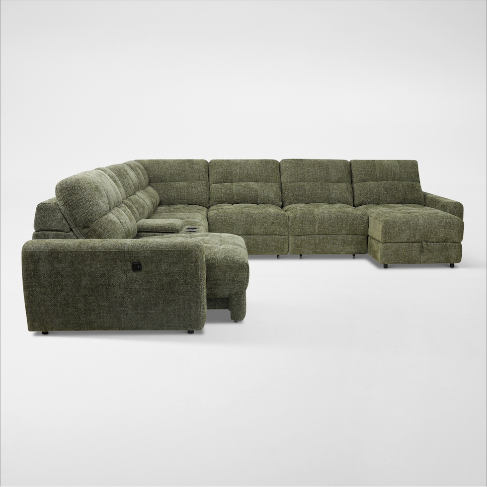 grayson green sectional   