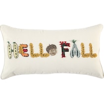 greetings ivory accent pillow   