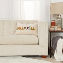 greetings ivory accent pillow   