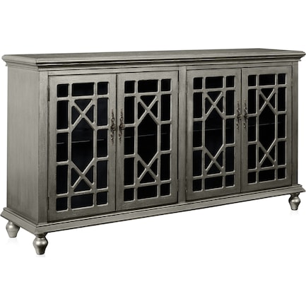 Grenoble Media Stand - Distressed Pewter