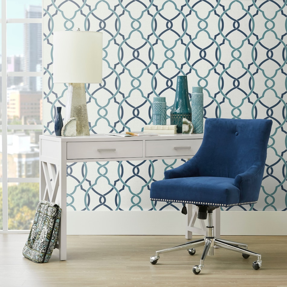 gretel blue desk chair   