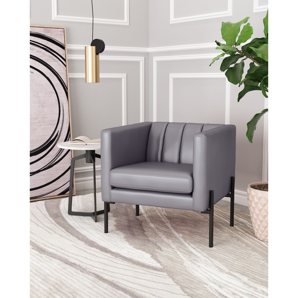 gretel gray accent chair   