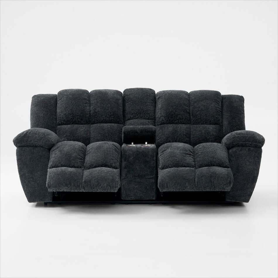 Griffin Manual Reclining Loveseat with Console Value City Furniture