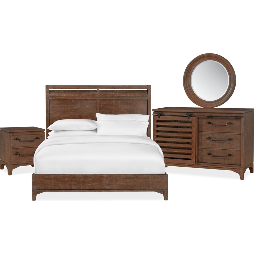 gristmill bedroom dark brown  pc king bedroom   