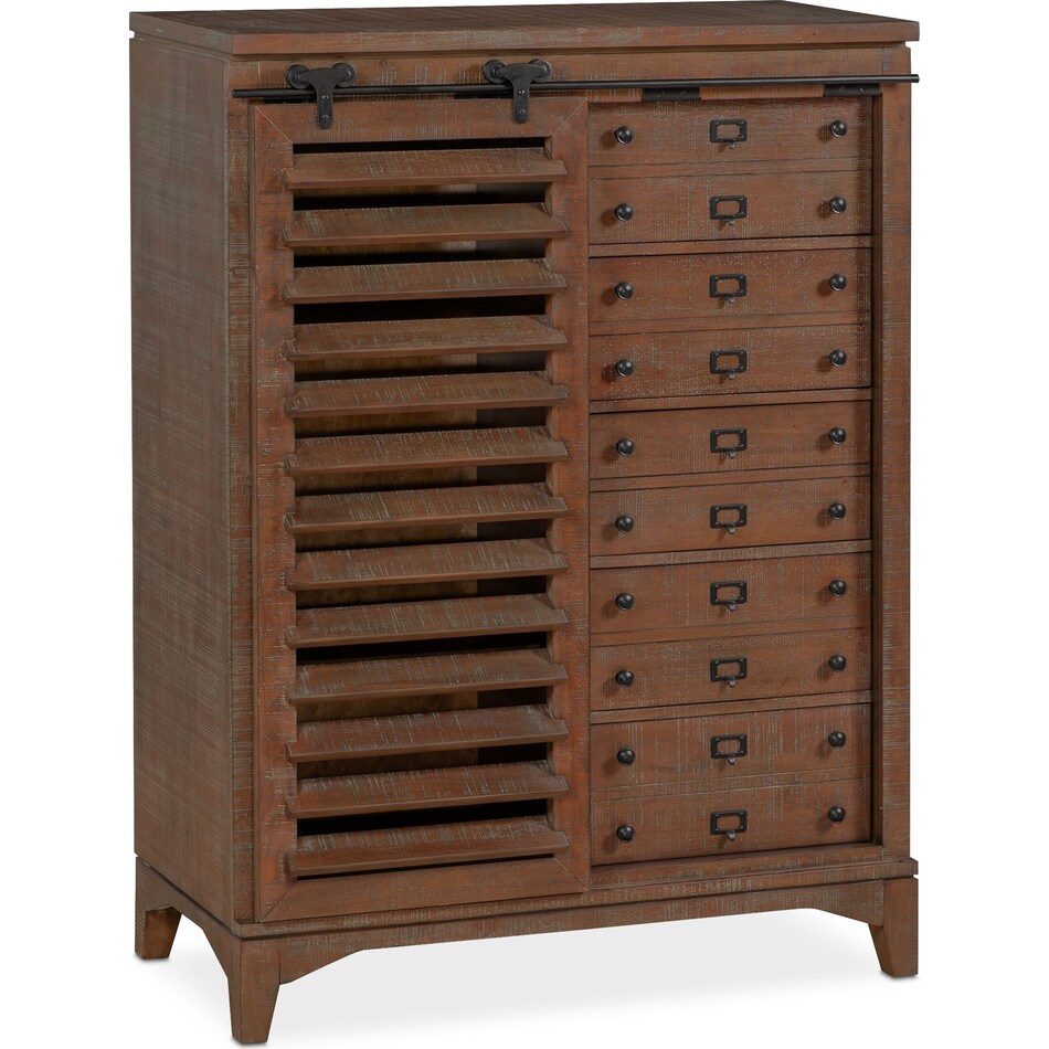 gristmill bedroom dark brown chest   