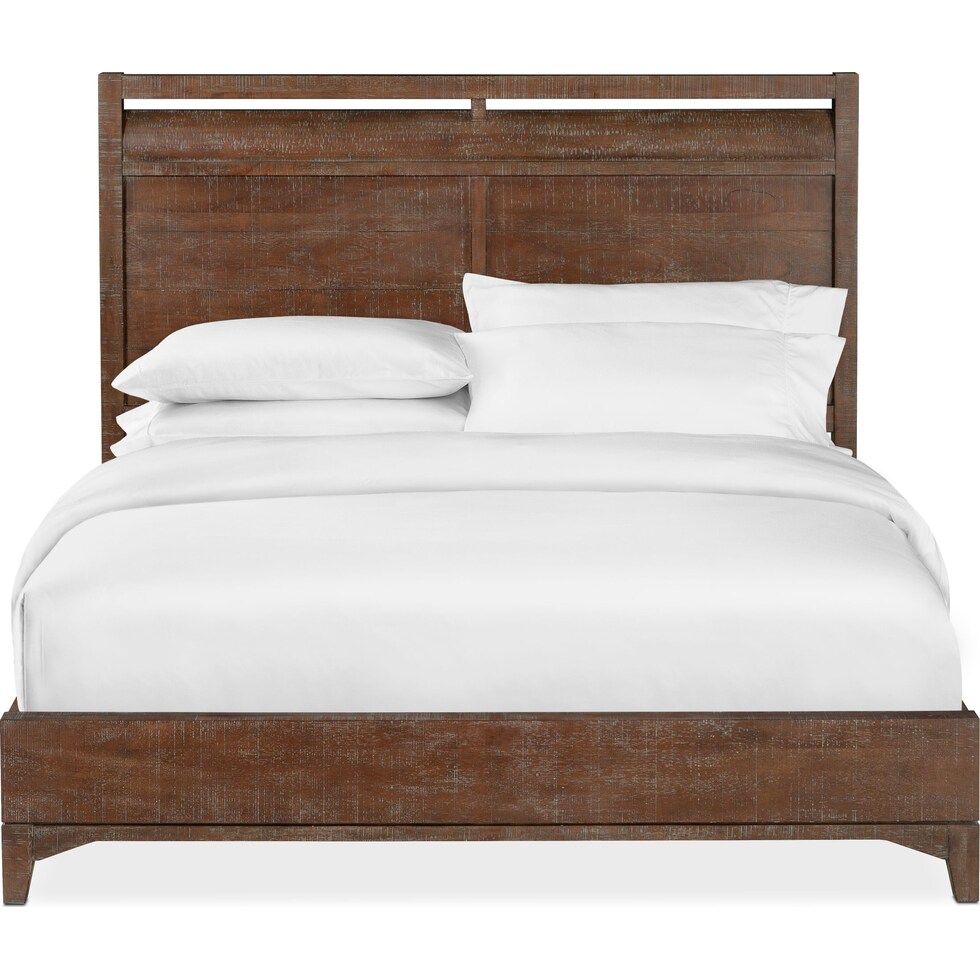 gristmill bedroom dark brown king bed   