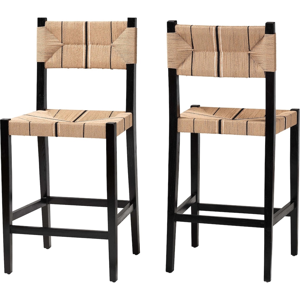 guilford brown black bar stool   