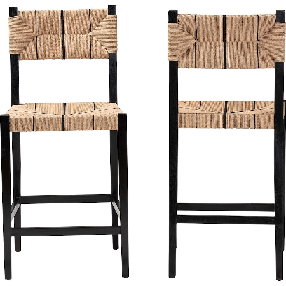 guilford brown black bar stool   