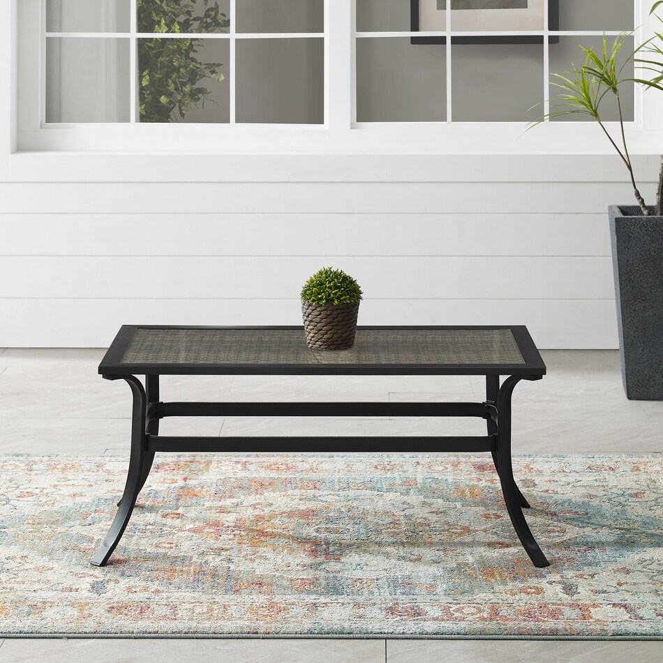 gulfport black outdoor coffee table   