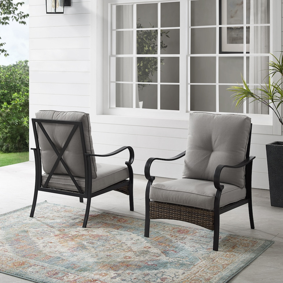 gulfport gray outdoor chair set   