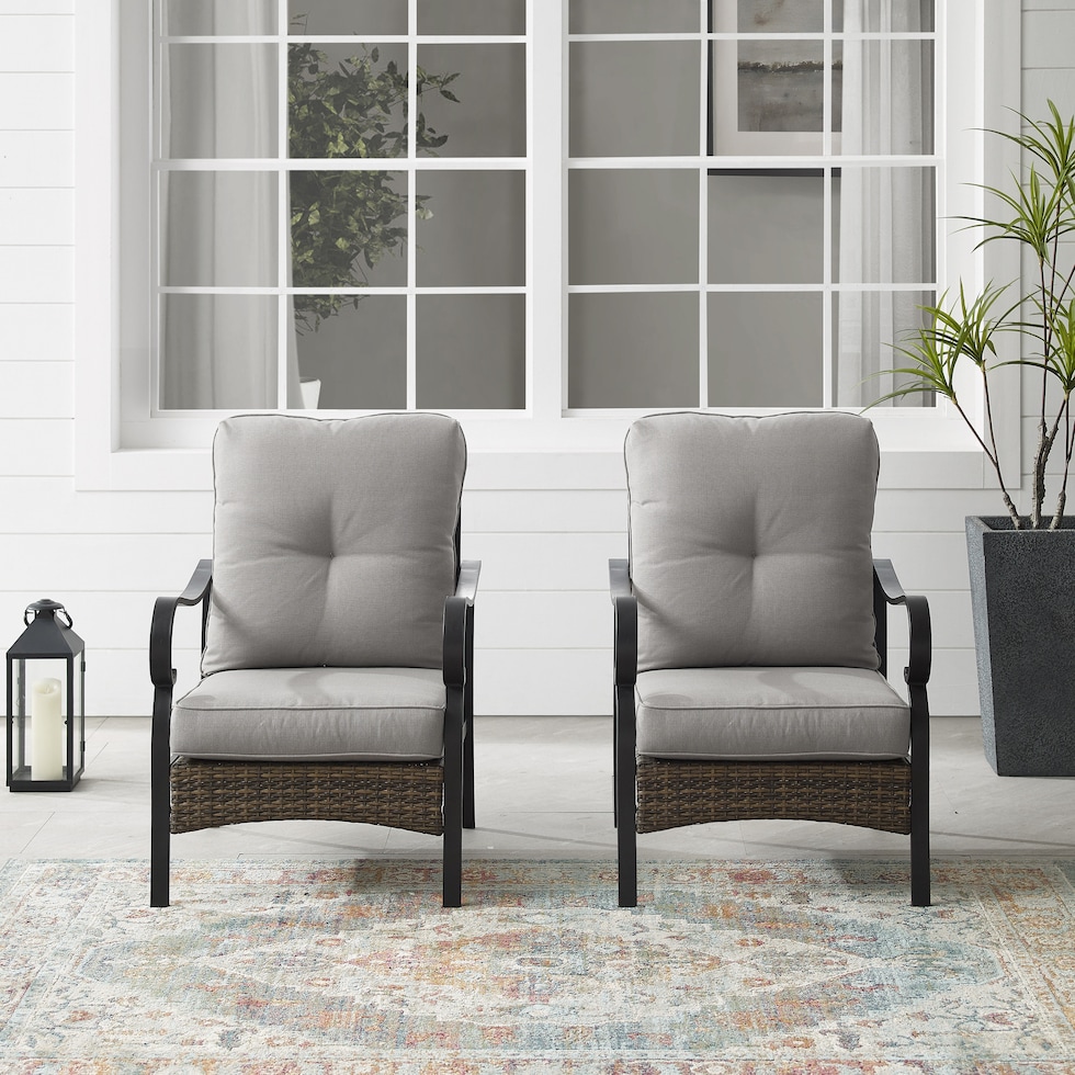 gulfport gray outdoor chair set   