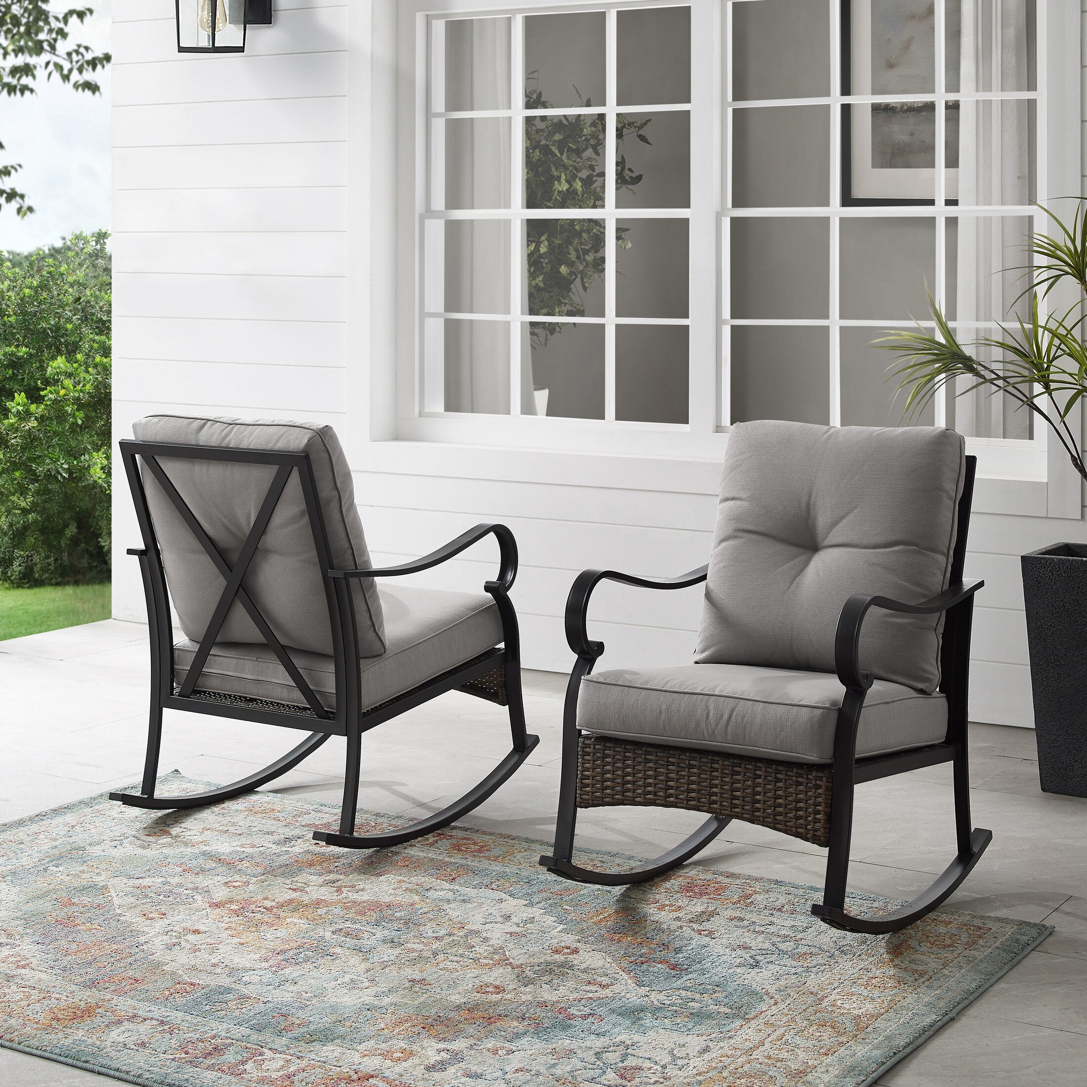 Black rocking chairs discount set of 2