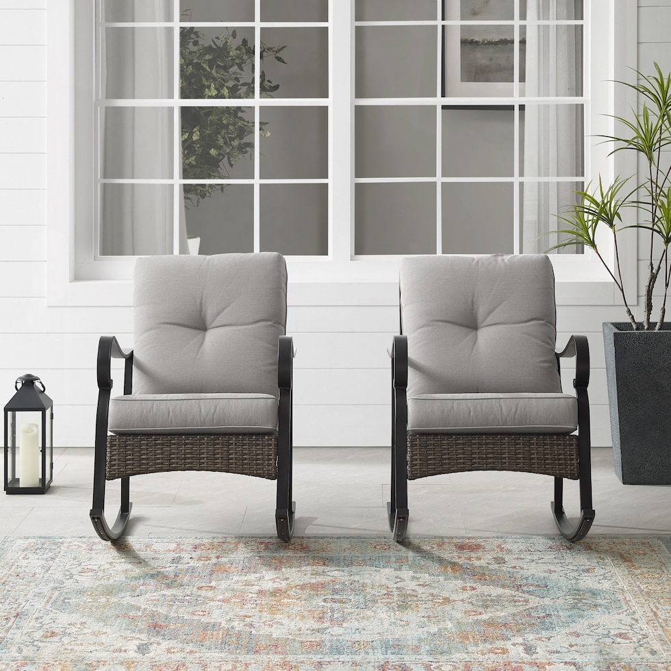 gulfport gray outdoor chair set   