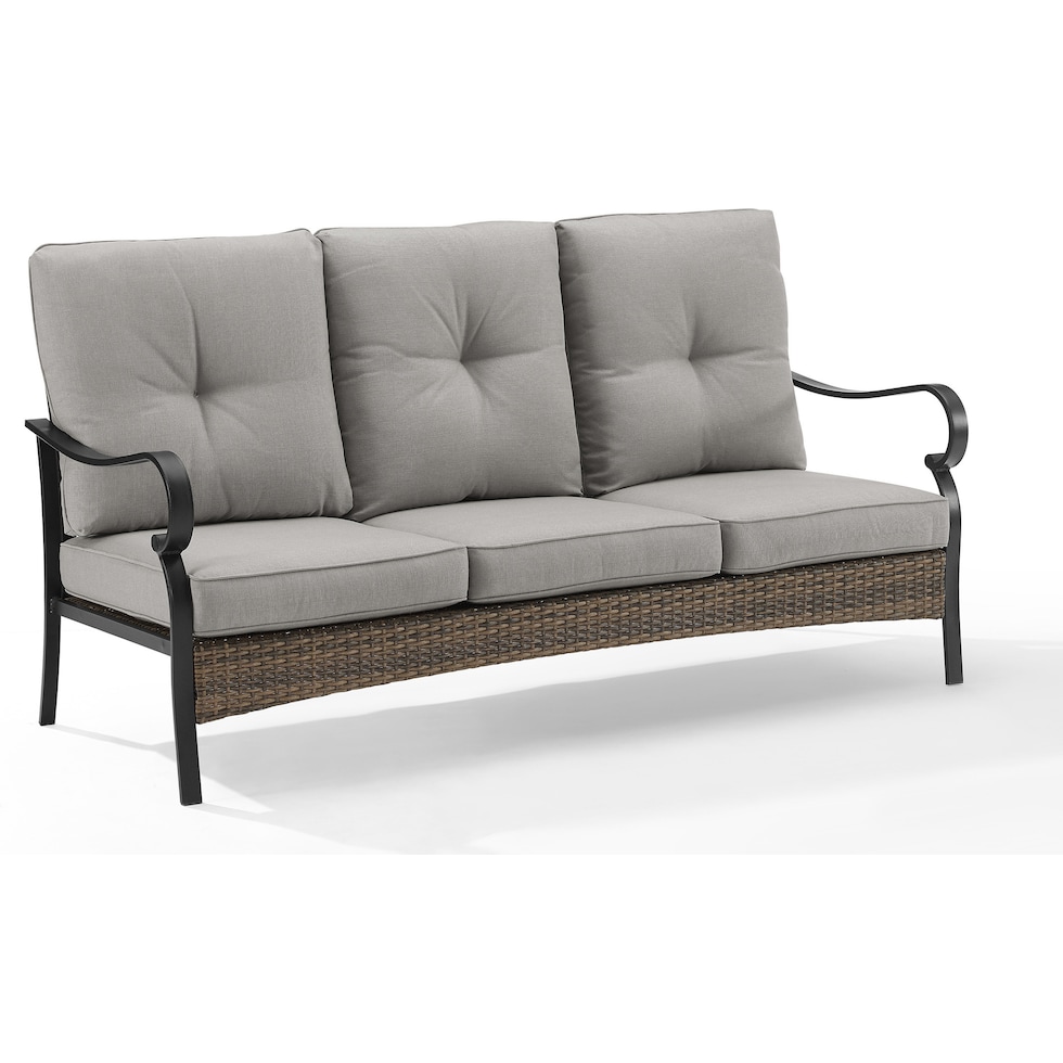 gulfport gray outdoor sofa   