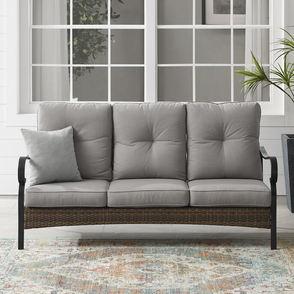 gulfport gray outdoor sofa   