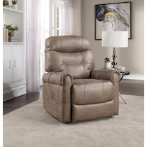 gunner light brown lift chair   