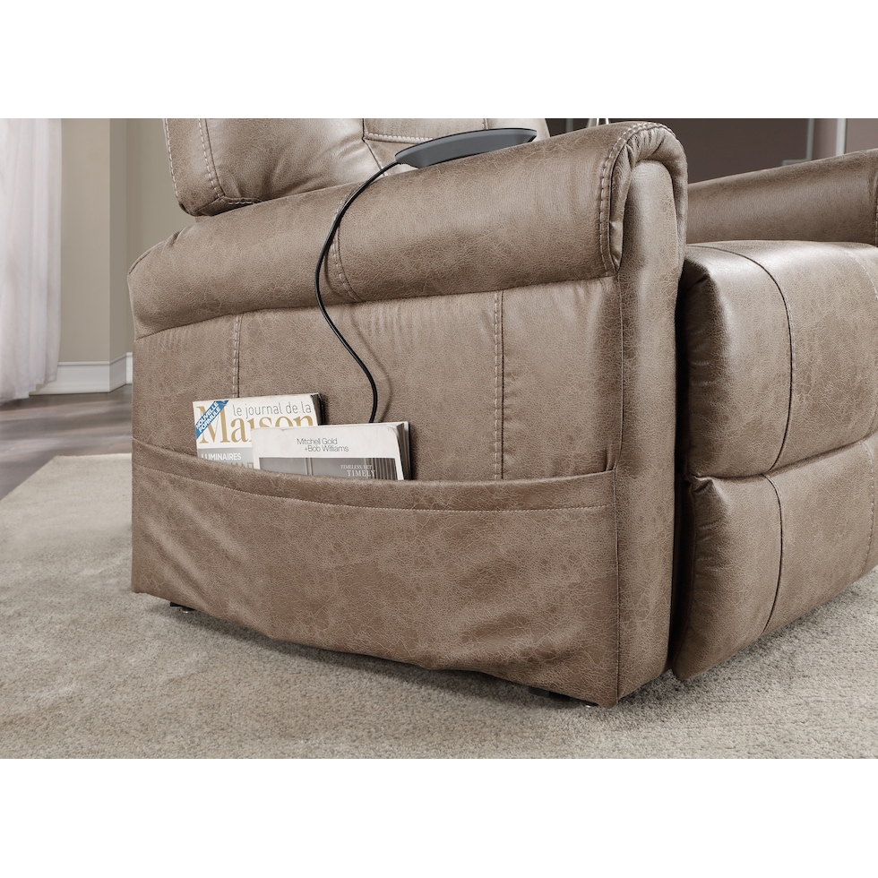 gunner light brown lift chair   