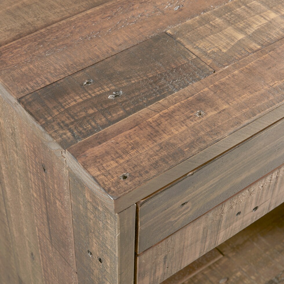 gustav light brown nightstand   