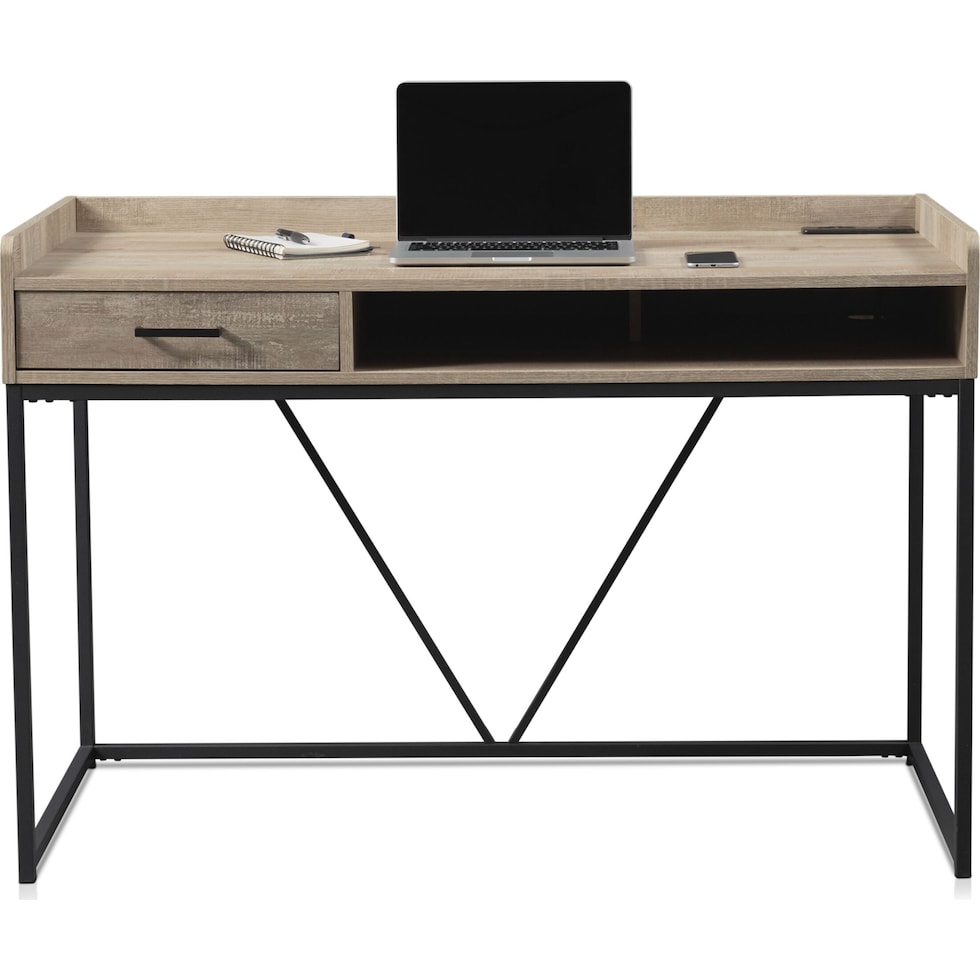 gwen light brown desk   