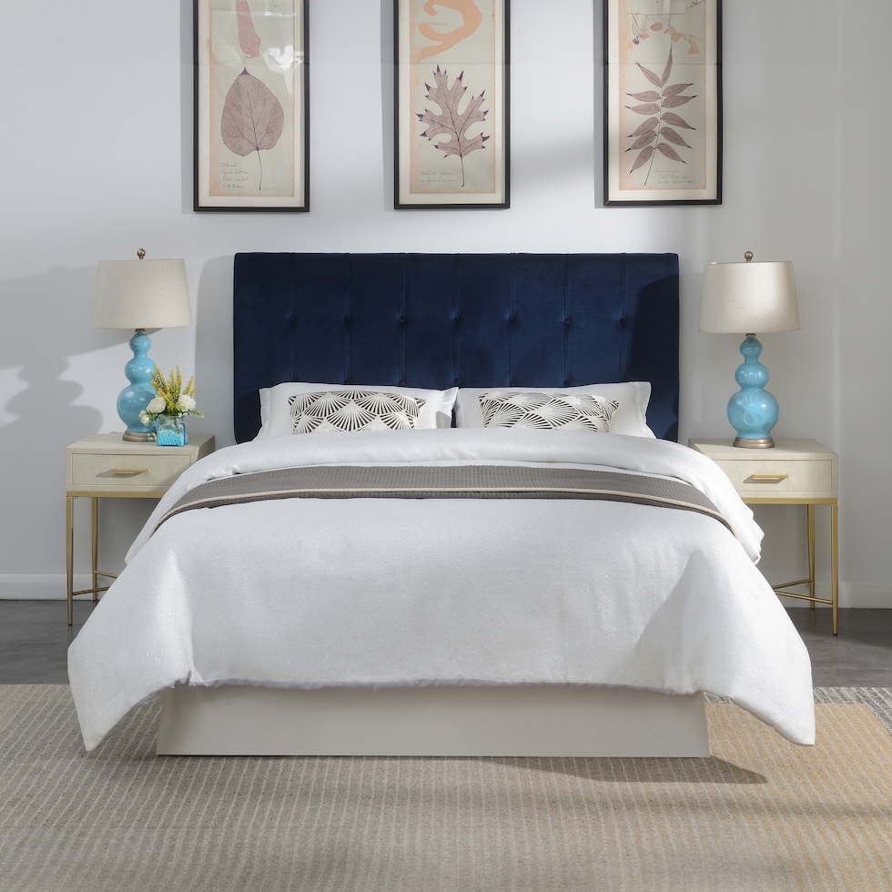 gwyneth blue full queen headboard   