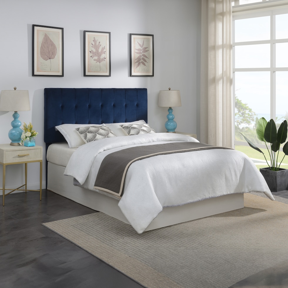 gwyneth blue full queen headboard   