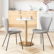 hadassah white gold dining table   