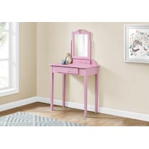 hadler pink vanity desk   