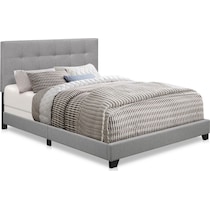 hadley gray queen upholstered bed   