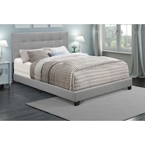 hadley gray queen upholstered bed   